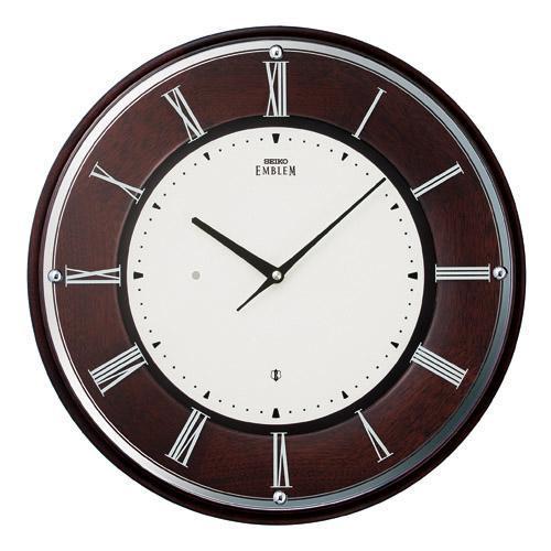 SEIKO EMBLEM セイコーエムブレム 木枠 電波掛け時計 HS540B | 