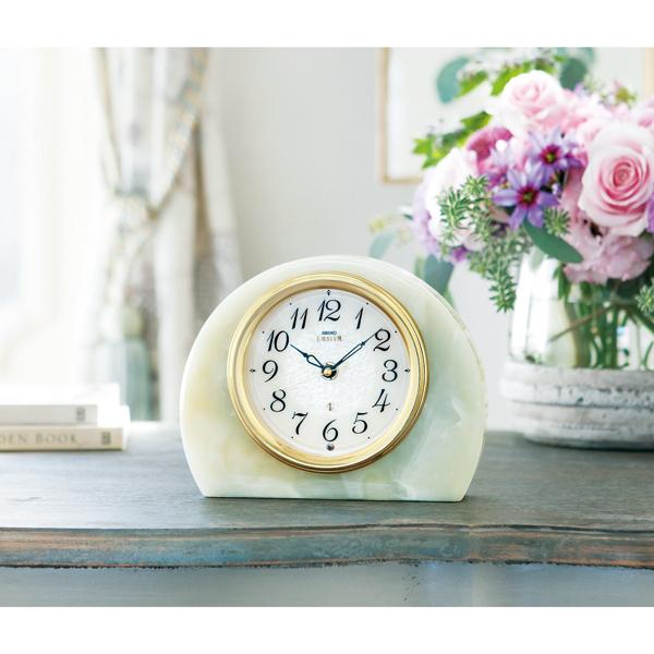 SEIKO EMBLEM 電波置き時計 HW594M SEIKO EMBLEM セイコーエムブレム オニキス枠 電波 置時計 HW594M