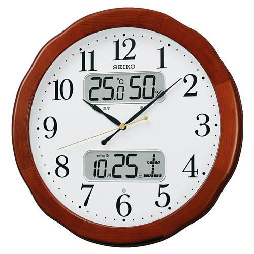 【新品未使用】SEIKO 掛け時計 KX369B [電波自動受信機能有] SEIKO 木枠 液晶表示付き 電波掛時計 KX369B : 時計と雑貨のお店 Re