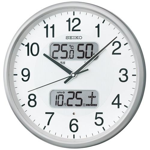 お値打ち セイコー 電波掛時計 KX383S 新品 温度・湿度・カレンダー付 SEIKO 温度・湿度計電波掛時計 KX383S : 時計と雑貨のお店 Re-NET
