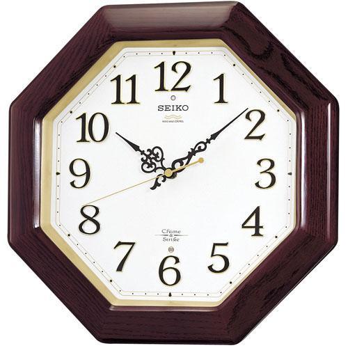 SEIKO 電波掛け時計 報時 チャイム＆ストライク 木枠 RX210B : 時計と