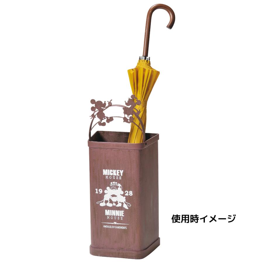 セトクラフト ディズニー ミッキー＆ミニー 傘立て SD-6052-BR : 時計