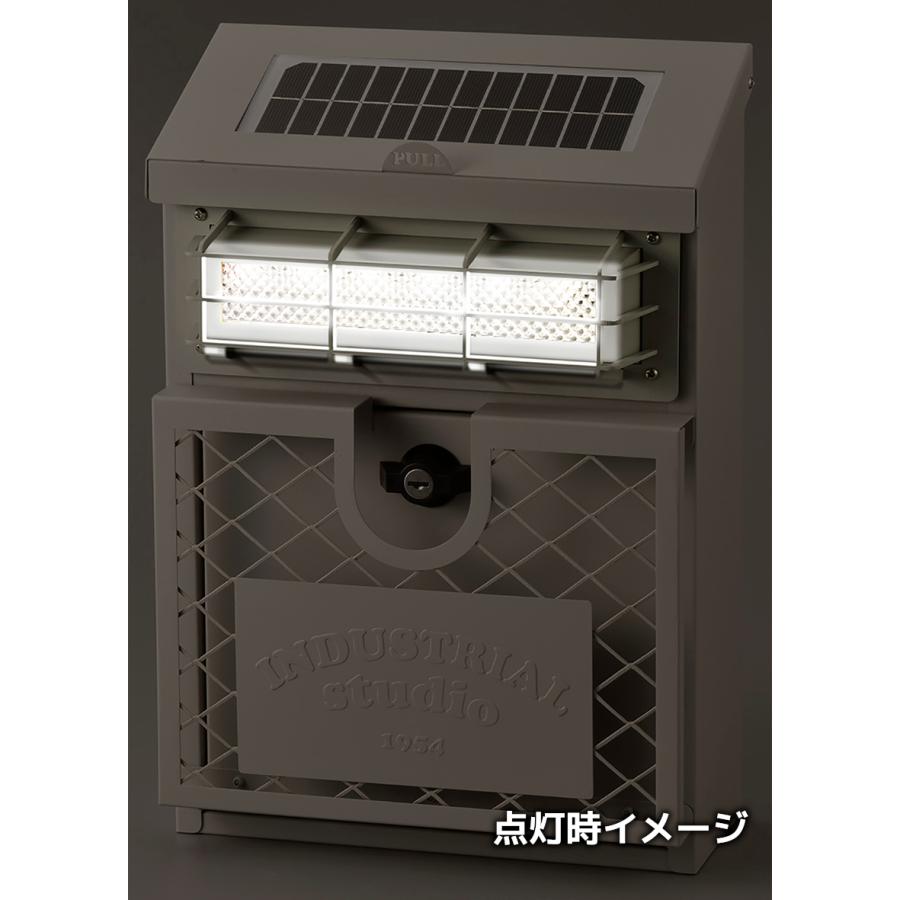 セトクラフト 壁掛けポスト INDUSTRIAL グレー SI-3222-GY : 時計と