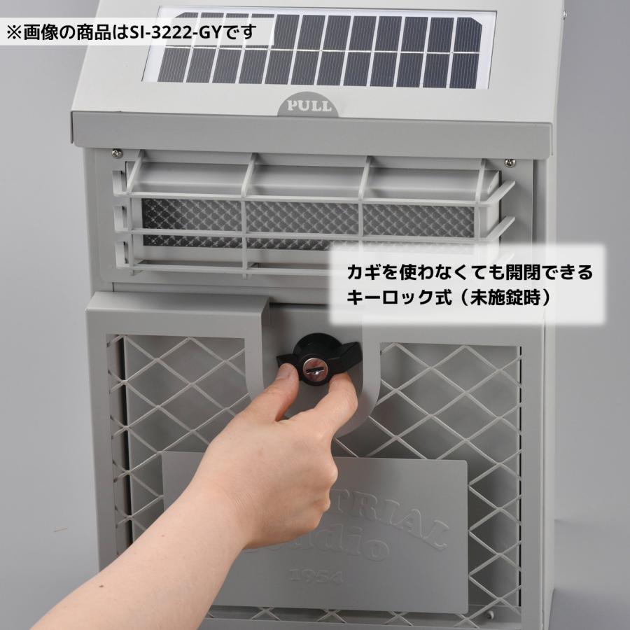 セトクラフト 壁掛けポスト INDUSTRIAL ネイビー SI-3222-NV : 時計と