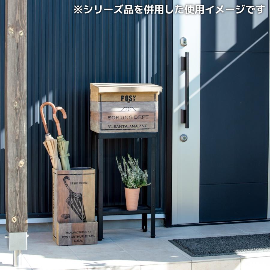 スチール ラック 傘立て 花台 昭和レトロ 当時物 レトロポップ インテリア セール中につき800円OFF】セトクラフト ウッド調ヴィンテージボックス