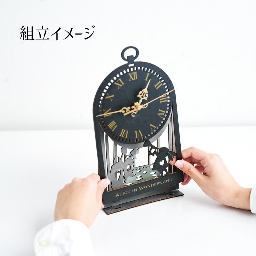 セトクラフト 木製パズル インテリア置き時計 シャドウボックスクロック＆ライト（アリス）W24-0022 |  | 01