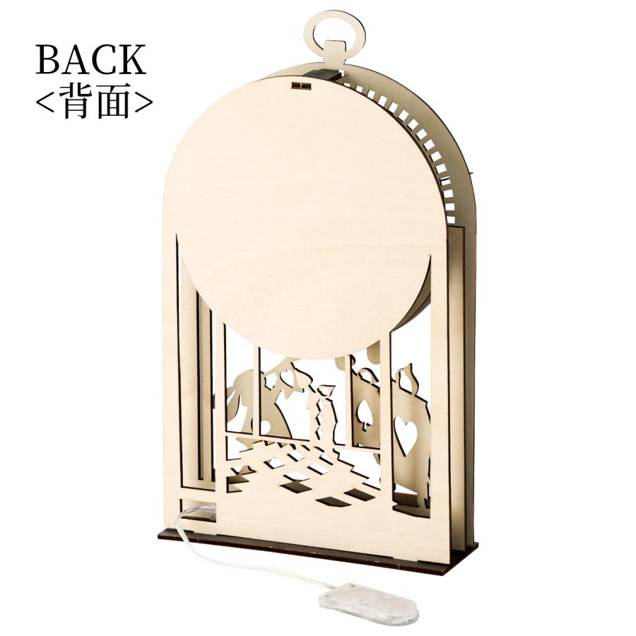 セトクラフト 木製パズル インテリア置き時計 シャドウボックスクロック＆ライト（アリス）W24-0022 |  | 03