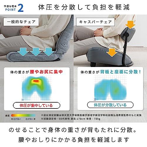 ドウシシャ ノセルチェア 座椅子 ゆったりワイド 回転背もたれに背中を