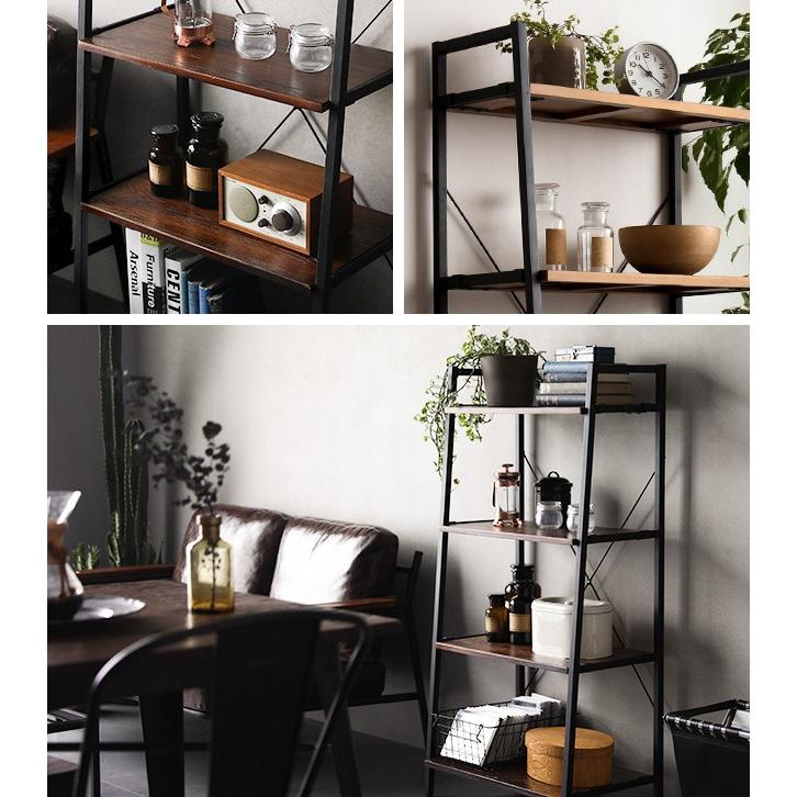 スチールラック 4段 送料無料 幅60cm おしゃれ オープンラック スチール棚 オープンシェルフ 木製ラック 木製シェルフ ウッドラック 収納棚 |  | 04