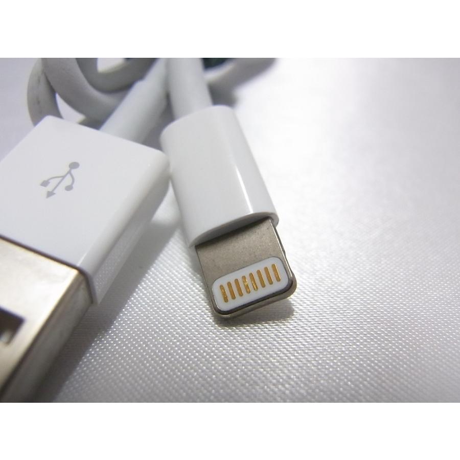 中古品 美品 Apple アップル社製 充電・同期用 Lightning-2.0 USBケーブル 0.5m iPhone iPad iPod用 SIC-2｜re-stories｜03