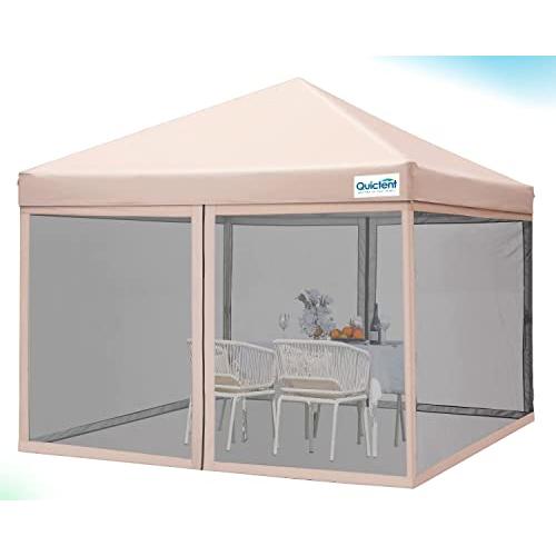 Quictent ワンタッチ タープテント 蚊帳テント 3段階調節 UV