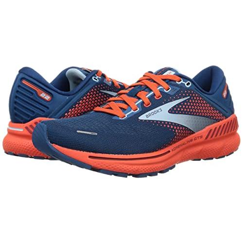[ブルックス] ランニングシューズ 軽量 クッション アドレナリン GTS 22 メンズ レディース BRM3663 3664 BRW3532 3533 ネイビー/オレンジ 29.0 cm D GTS