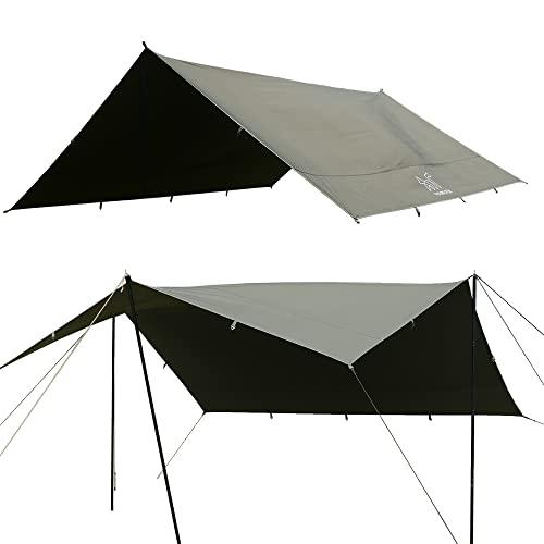 FUTUREFOX TCタープレクタタープ TC(ポリコットン) タープ スクエア 4m×4m (オリーブ) 