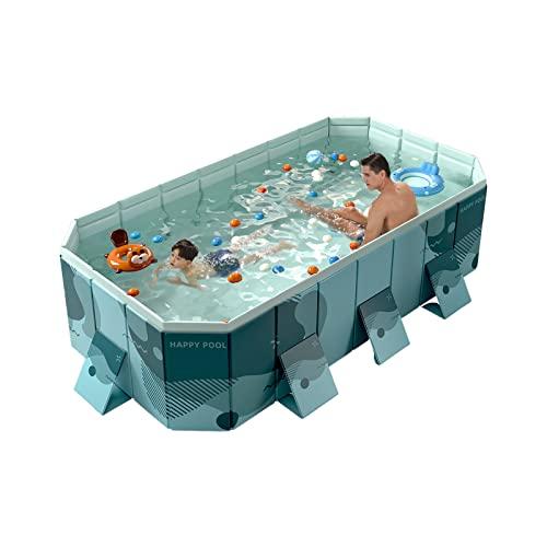 Pugrwei プール 大型 家庭用 空気入れ不要 折りたたみプール フレームプール ファミリープール 子供用 ビニール? 