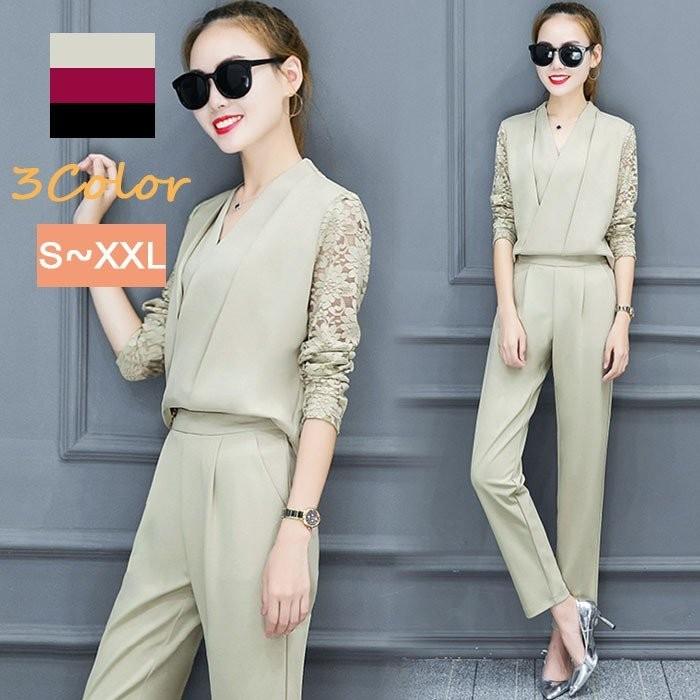 オールインワン レディース パンツドレス 結婚式 ドレス セットアップ風 ロングパンツ オールインワン 着痩せ 大きいサイズ 通勤 二次会 披露宴 K Oriw01 レーちゃん 通販 Yahoo ショッピング