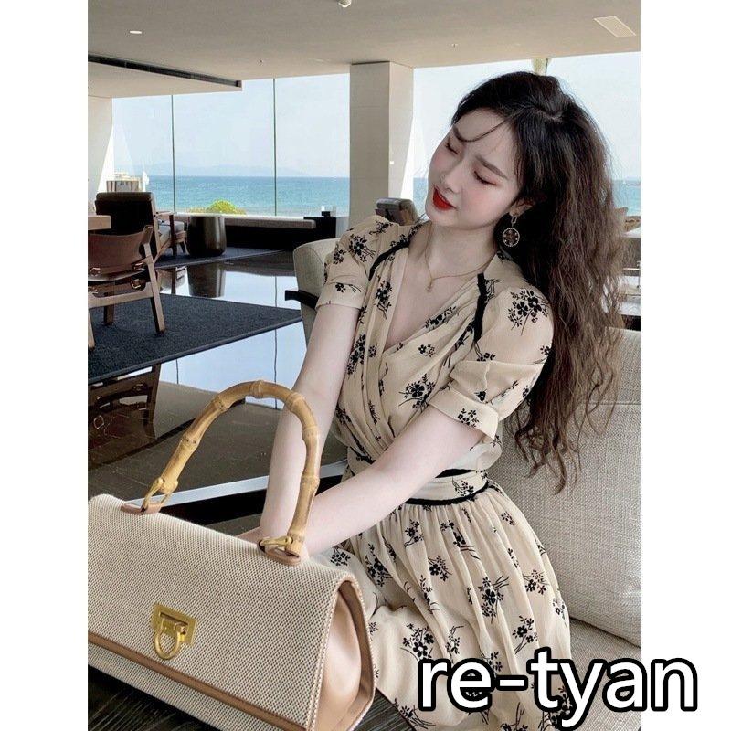 Aライン ドレスシャツ 半袖花柄 夏服 きれいめ 40代 レディース ワンピース マキシ 30代 新品 韓国風 通勤 着痩せ おしゃれ お呼ばれ ロングワンピース ワンピース クラシック