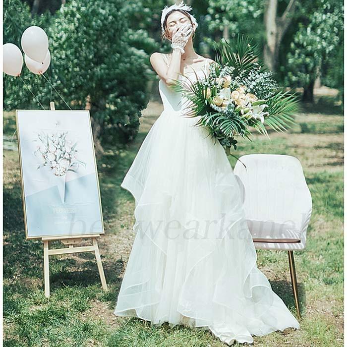 メール便なら送料無料 ウエディングドレス 二次会 チュール Aライン 花嫁 レディース ロングドレス 前撮り 披露宴 白 ビーチ婚 ブライダル シンプル代30代 ビーチフォト 可愛い白 爆安プライス Www Fiscaliaguerrero Gob Mx