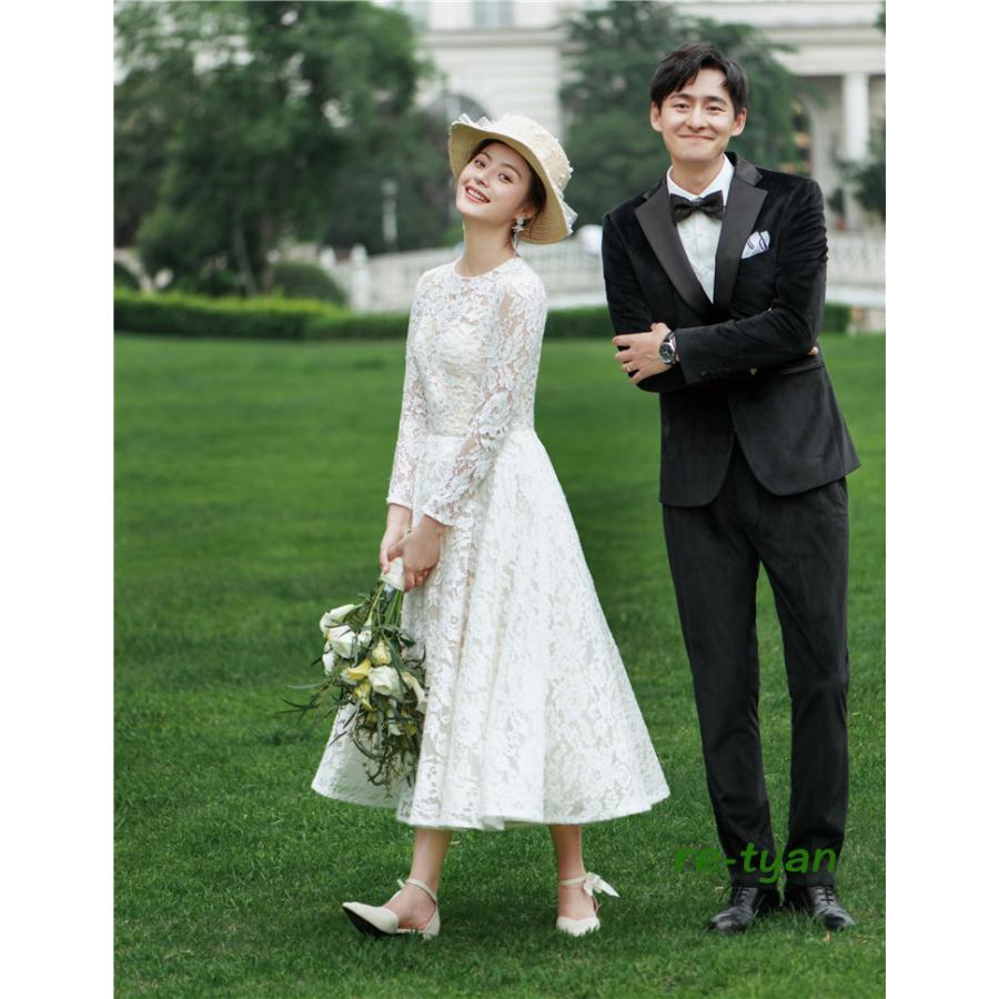 パーティードレス白 長袖花嫁ウェディングドレス ロング丈ドレス レースワンピース フォーマル着痩せ二次会結婚式 可愛い 挙式 エレガント成人式同窓会謝恩会 Z5dress151 レーちゃん 通販 Yahoo ショッピング