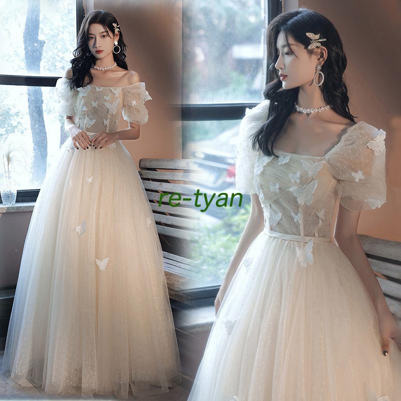 販売商品の販売 ウエディングドレス チュールスカート Aライン 花嫁ドレスエンパイアドレス ロングドレス オフショルダー 格安 お呼ばれフォーマル演奏会発表会お洒落 可愛い 免税品購入 Www Superavila Com