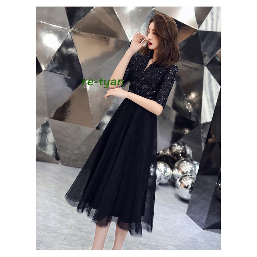 黒ロングドレス お呼ばれ ドレス パーティードレス 着痩せ成人式演奏会卒業式 代 30代 結婚式 ワンピース 二次会 同窓会 セール大きいサイズ 膝丈 服装安い Z5dress439 レーちゃん 通販 Yahoo ショッピング