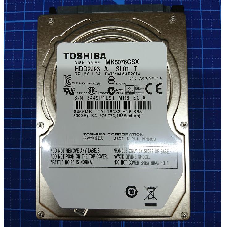 ノートパソコン Toshiba 中古ハードディスク Hdd2 5インチ Sata 500ｇｂ 使用約1000時間 フォーマット済 交換増設用 動作確認済 Y008 Re Works 通販 Yahoo ショッピング