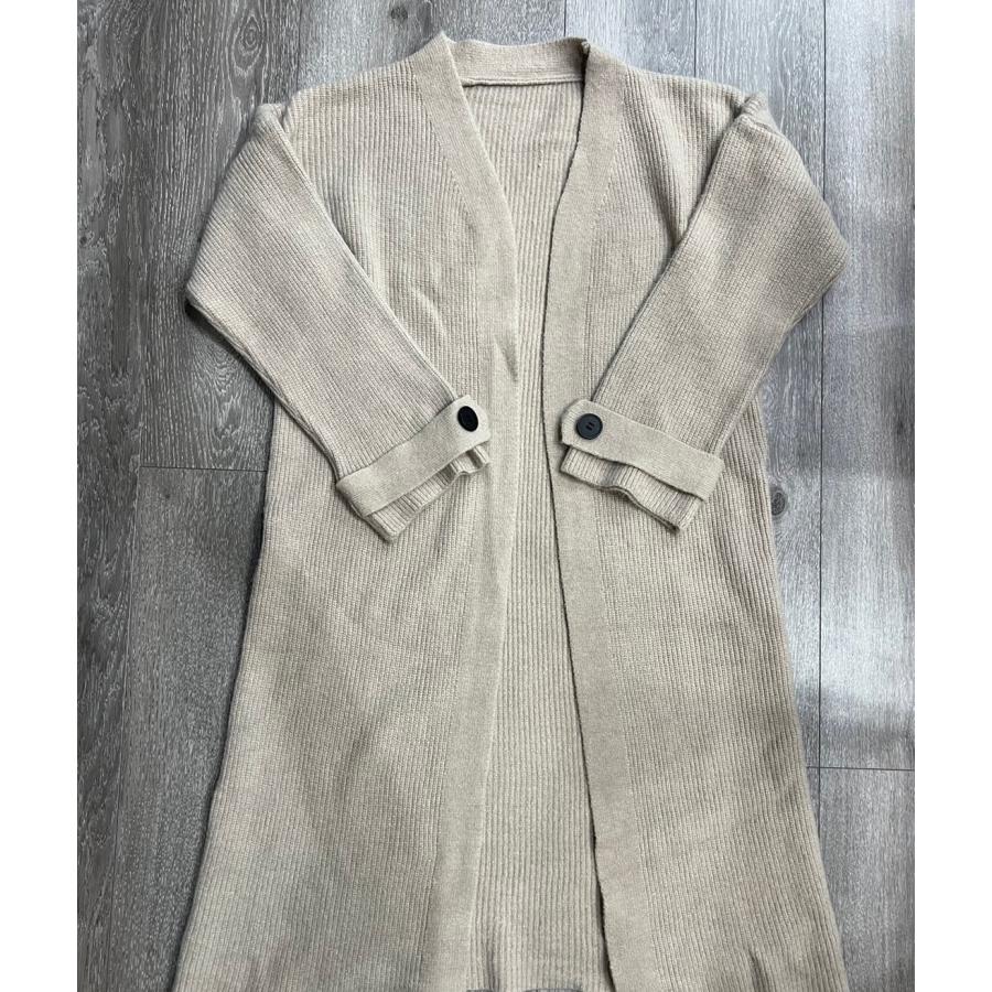 ロングカーディガン ニット ベージュ ブラック おしゃれ 海外ファッション レディース 送料無料 |  | 01