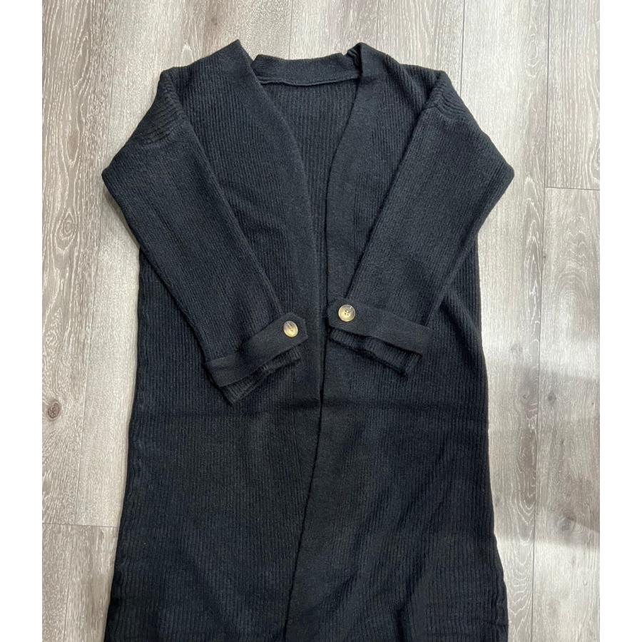 ロングカーディガン ニット ベージュ ブラック おしゃれ 海外ファッション レディース 送料無料 |  | 02