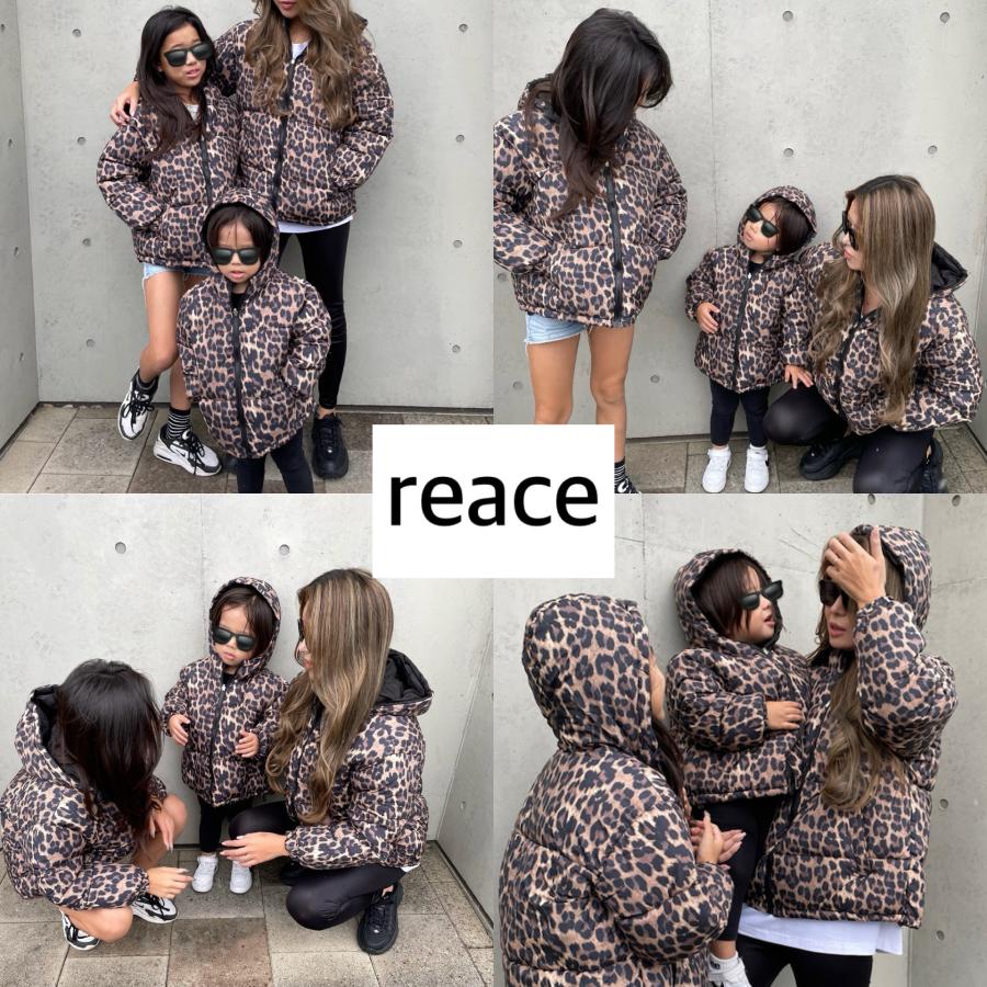 送料無料 ヒョウ柄 アニマル柄 レオパード アウター フード付 親子お揃い リンクコーデ | 