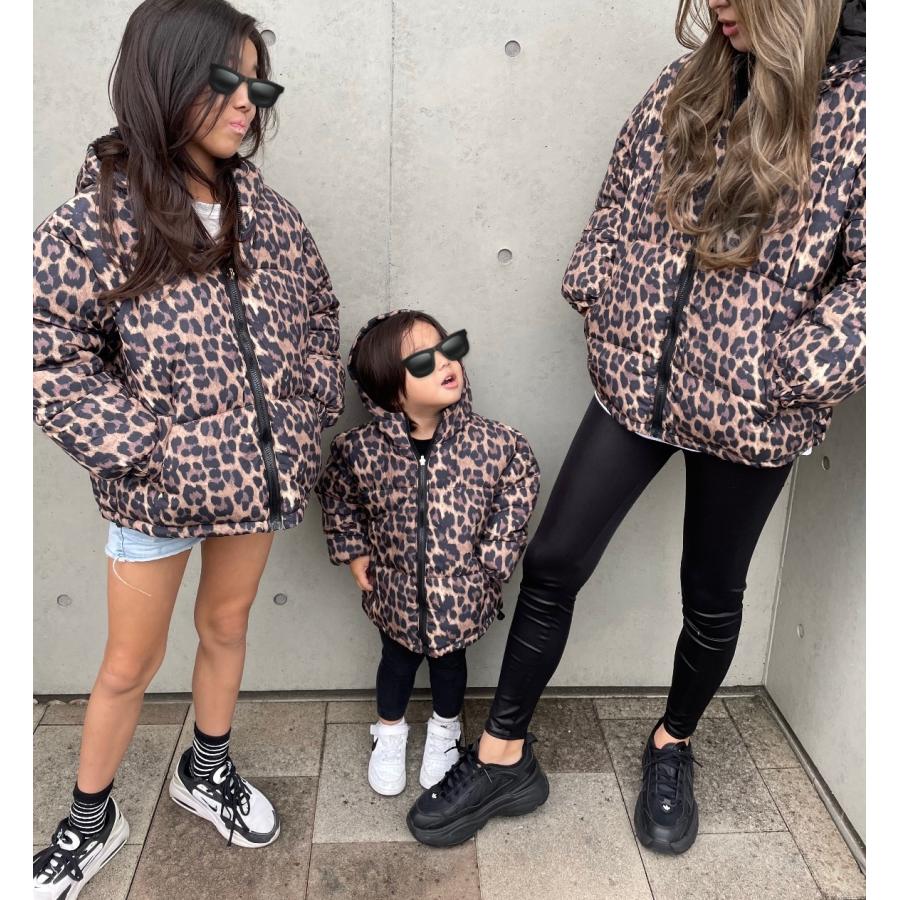 送料無料 ヒョウ柄 アニマル柄 レオパード アウター フード付 親子お揃い リンクコーデ |  | 10