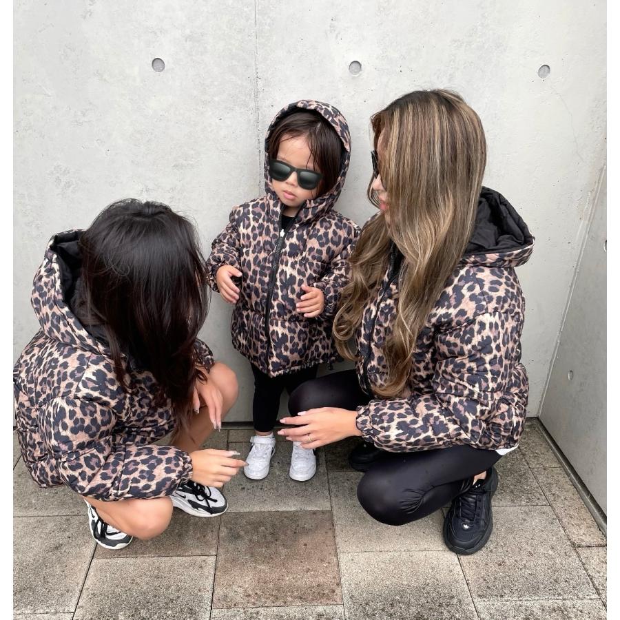 送料無料 ヒョウ柄 アニマル柄 レオパード アウター フード付 親子お揃い リンクコーデ |  | 13