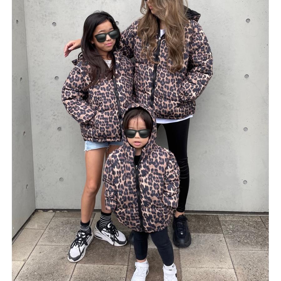 送料無料 ヒョウ柄 アニマル柄 レオパード アウター フード付 親子お揃い リンクコーデ |  | 06