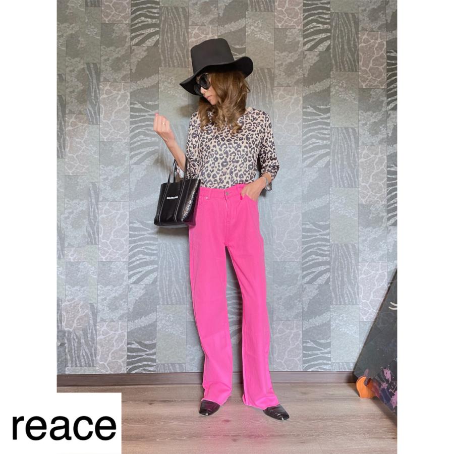 カラーパンツ ワイドパンツ ワイドデニム ピンク グリーン ピンク