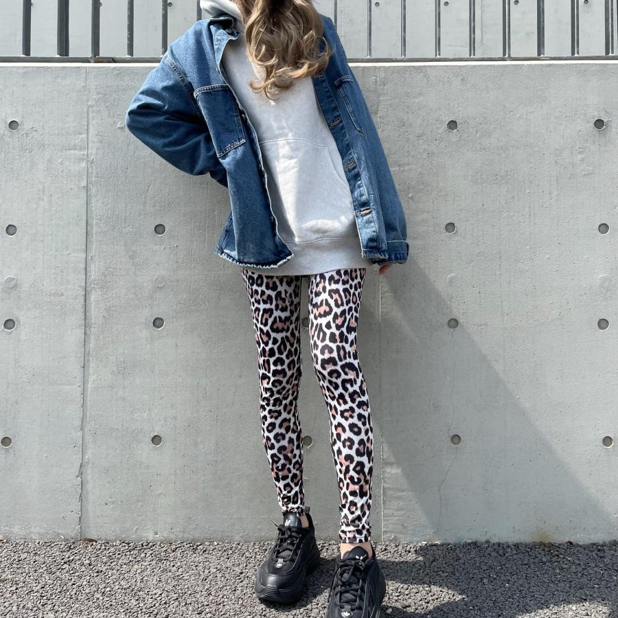 ヒョウ柄 レギンス レオパード アニマル ストレッチ 楽チン