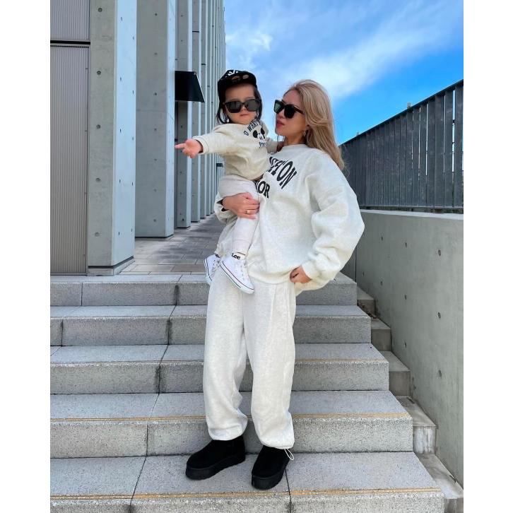 裏起毛 スウェット オートミール ブラック 暖かい 海外ファッション