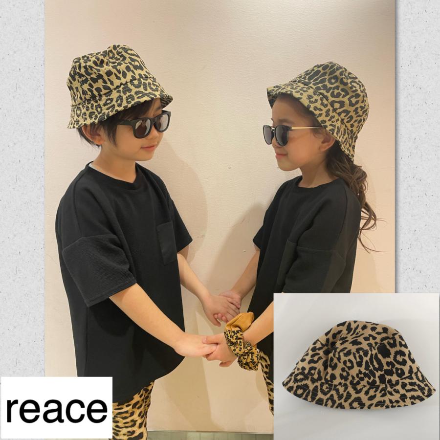 キッズ バケットハット 帽子 ヒョウ柄 レオパード アニマル バケハ