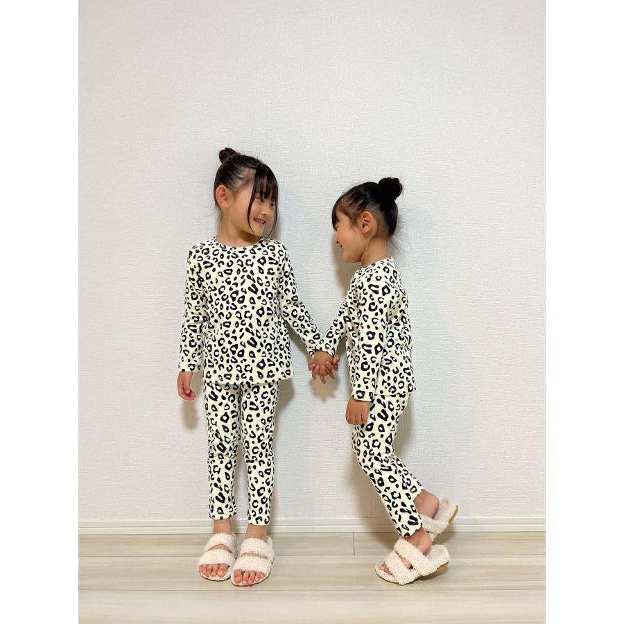 キッズ 子供服 セットアップ 上下セット ヒョウ柄 可愛い おしゃれ