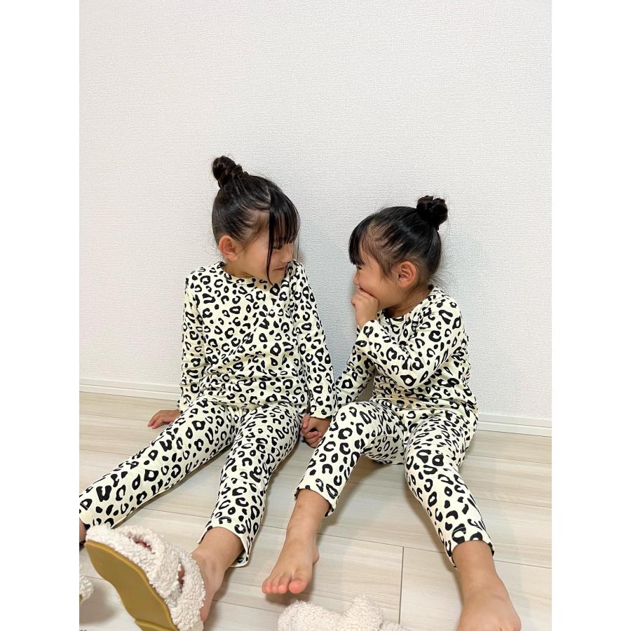 キッズ 子供服 セットアップ 上下セット ヒョウ柄 可愛い おしゃれ