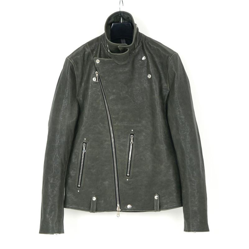 [大特価] STRUM ストラム フルタンニン ピット鞣し シュリンク ホースハイド HI-FLYER ダブルライダースジャケット GRY 【2262018725】(81510円)