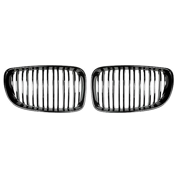 BMW 1シリーズ E87 ハッチ バック 2007年〜2011年 ※LCI M-Sportには取り付け不可 R.A.C Mルック ツインフィン グリル グロスブラック | BMW