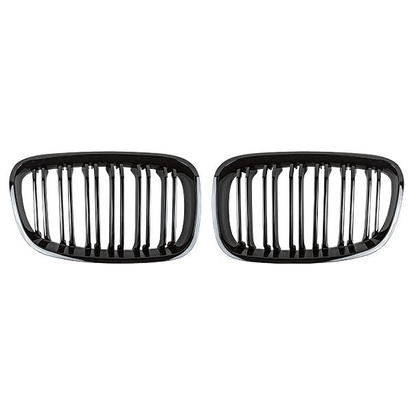 BMW 1シリーズ F20 ハッチ バック 2011年〜2015年 R.A.C Mルック ツインフィン グリル グロスブラック | BMW