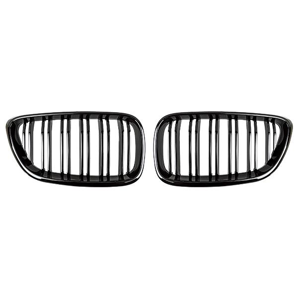 BMW 2シリーズ F22 クーペ 2014年〜2017年 ※F87 M2にも取り付け可 R.A.C Mルック ツインフィン グリル グロスブラック | BMW