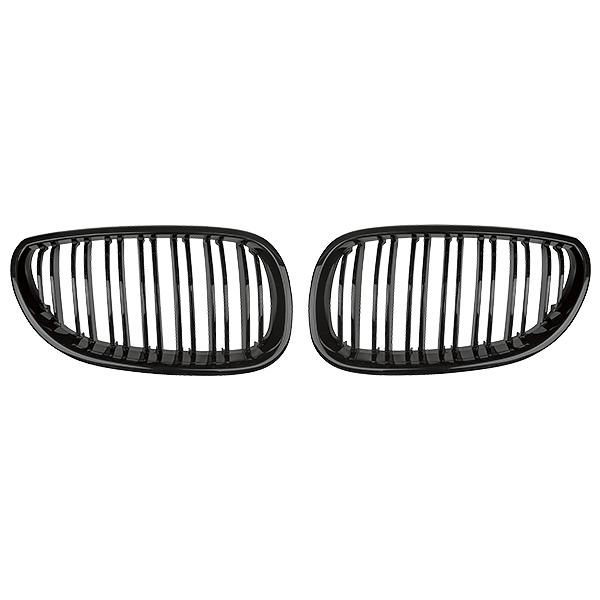 BMW 5シリーズ E61 ツーリング 2004年〜2010年 R.A.C Mルック ツインフィン グリル マットブラック | BMW