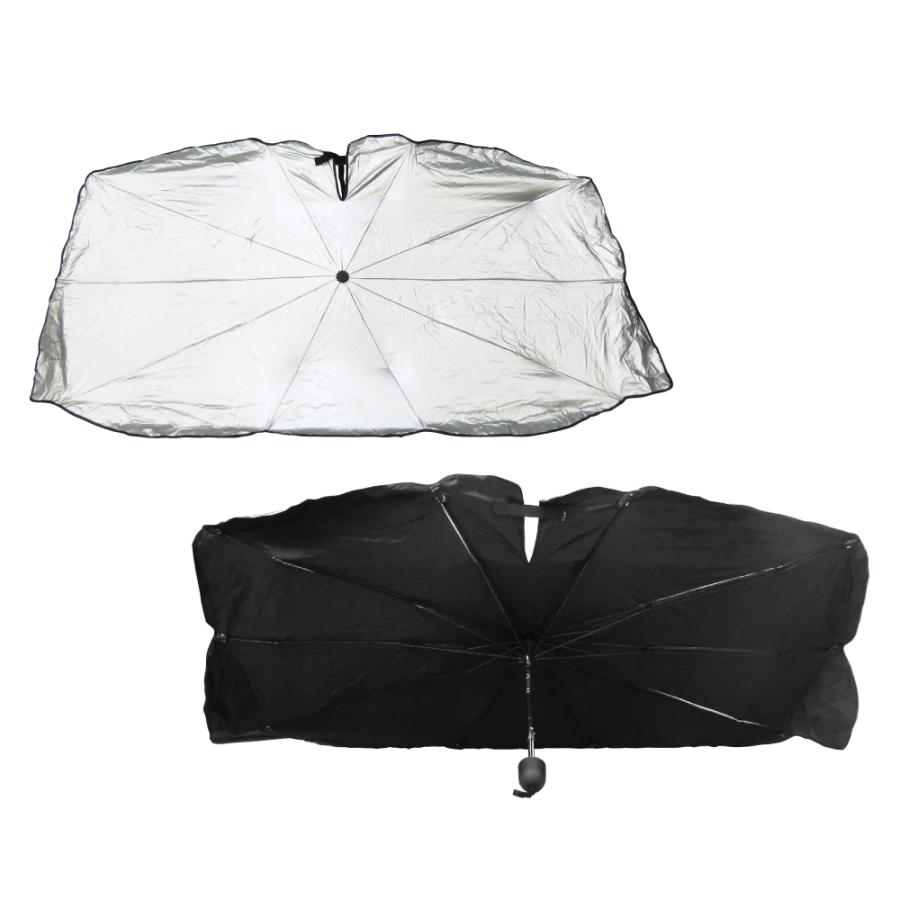 傘型で最小サイズ！！ R.A.C シャフトが曲がる 車用 傘型 サンシェード Sサイズ 約116cｍ Ｘ  約60cｍ |  | 01