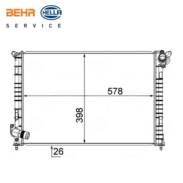 メルセデスベンツ2BEHR HELLA ラジエーター 1P 8MK376769771 |  | 02