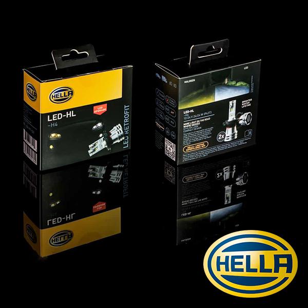HELLA LED H4 Hi/Lo 12/24V兼用 24W 6500ケルビン 3200ルーメン レトロフィットバルブ 2個1セット |  | 03