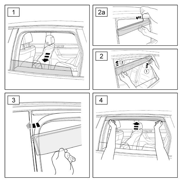 MERCEDES BENZ メルセデスベンツ Cクラス W205 セダン 4ドア 2014年〜2021年 クリムエアー ドアバイザー リア用 |  | 03