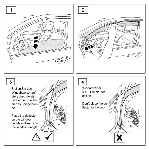 VOLVO ボルボ S80 TB セダン 4ドア 1998年〜2006年 クリムエアー ドアバイザー フロント用 |  | 03