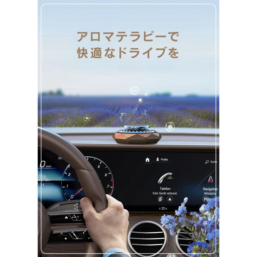 車載用芳香剤！！ R.A.C ソーラーファン アロマディフューザー ウォルナット/クリスタルカット ※アロマオイルは付属していません |  | 10