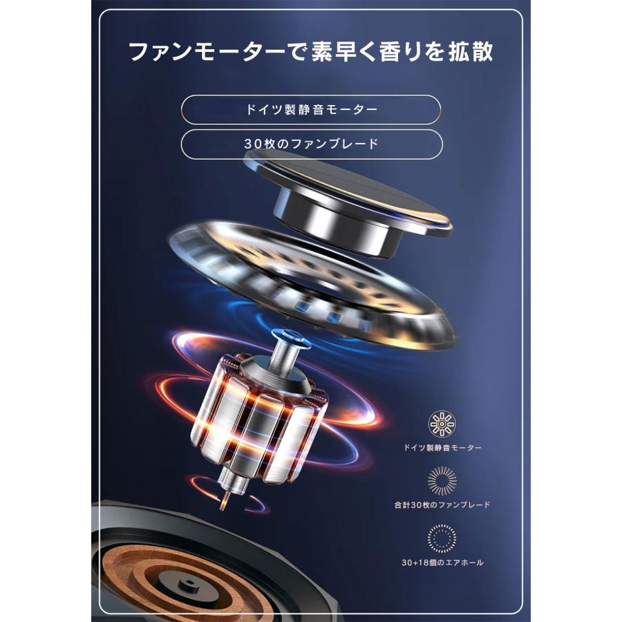 車載用芳香剤！！ R.A.C ソーラーファン アロマディフューザー 合金クリスタルカット/ブラック ※アロマオイルは付属していません |  | 11