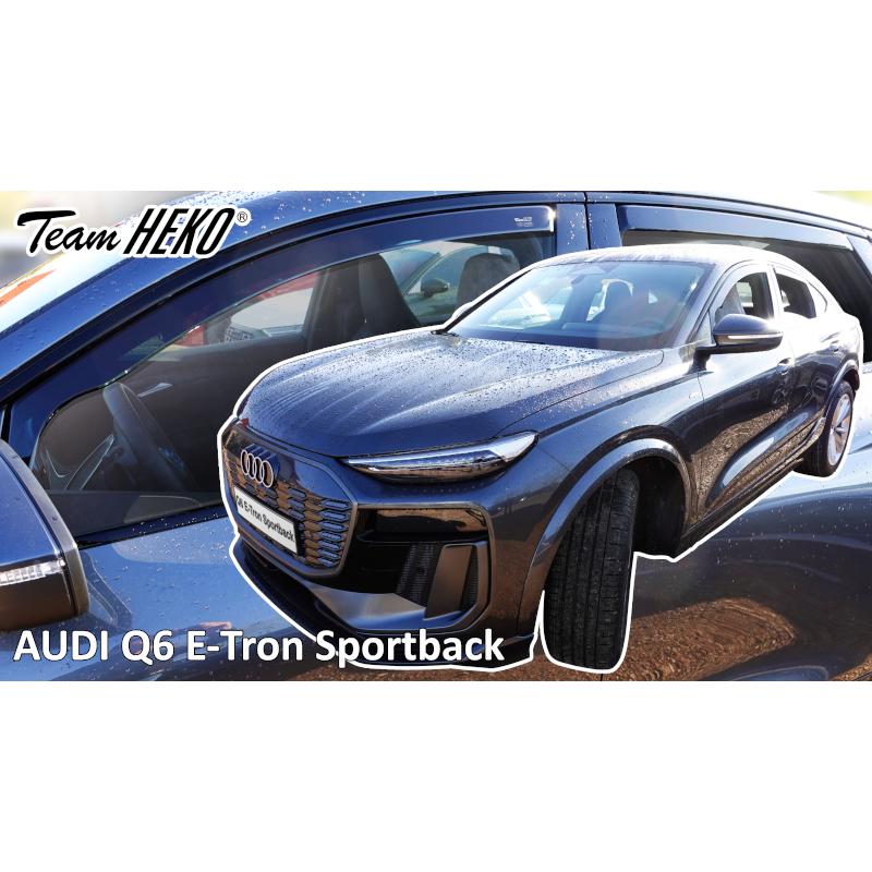 アウディ Q6 e-tron GF スポーツバック 2025年〜 ※バーチャルエクステリアミラー装着車にも取付可 HEKO ドアバイザー フロント&リア用 | Audi